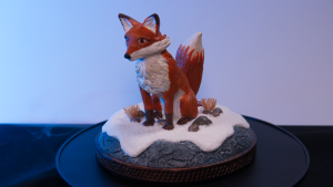 Winter Fox Sculpture